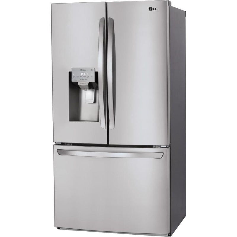 LG 36-inch, 22 cu.ft. Counter-Depth French 3-Door Refrigerator with SmartThinQ® Technology LFXC22526S IMAGE 3