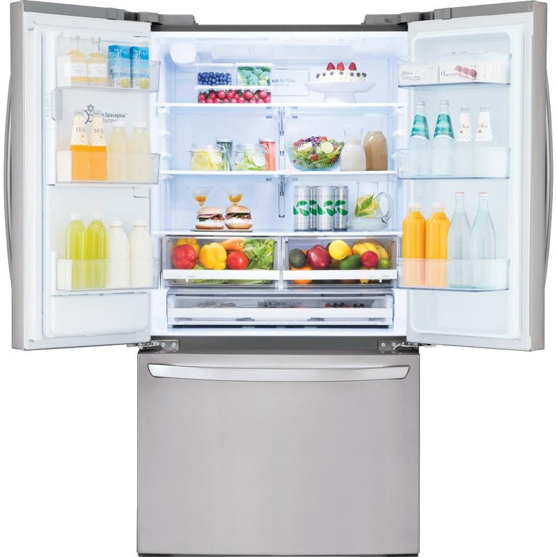 LG 36-inch, 22 cu.ft. Counter-Depth French 3-Door Refrigerator with SmartThinQ® Technology LFXC22526S IMAGE 5