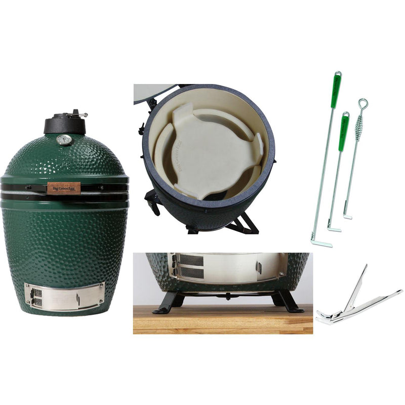 Big Green Egg Large Built-In Egg Charcoal Smoker Kit 389920 IMAGE 8