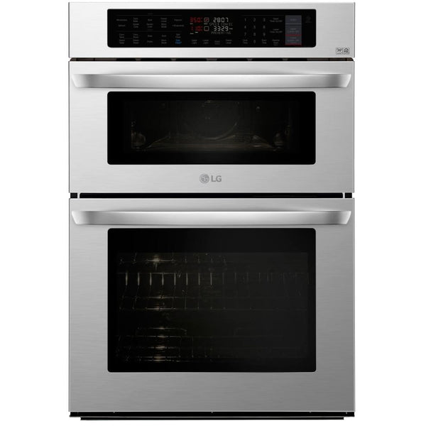 LG 30-inch, 6.4 cu.ft. Built-in Combination Wall Oven with Wi-Fi LWC3063ST IMAGE 1