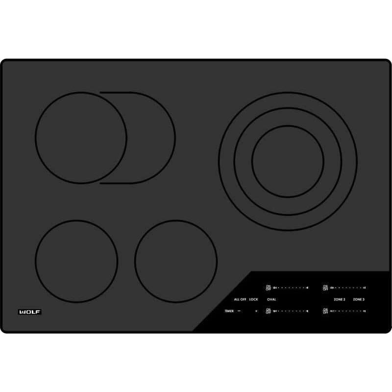 Wolf 30-inch Built-in Electric Cooktop CE304C/B/208 IMAGE 1