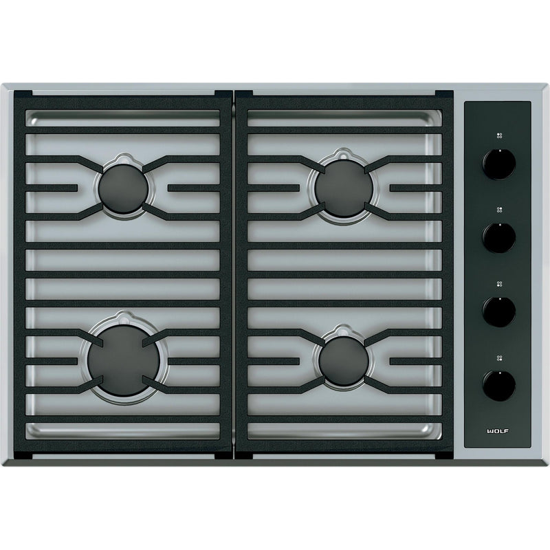 Wolf 30-inch Built-in Gas Cooktop CG304T/S/LP IMAGE 1