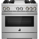 JennAir 36-inch Freestanding Dua-Fuel Range with JennAir® Culinary Center JDSP536HL IMAGE 1