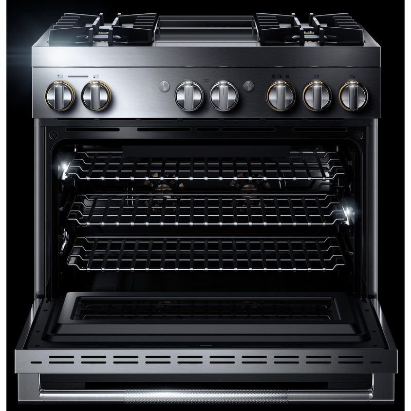 JennAir 36-inch Freestanding Dua-Fuel Range with JennAir® Culinary Center JDSP536HL IMAGE 2