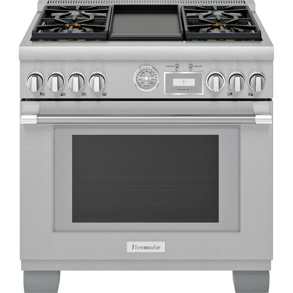 Thermador 36-inch Freestanding Gas Range with ExtraLow® Burners PRG364WDG IMAGE 1