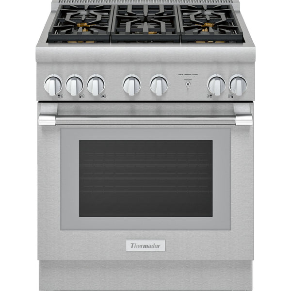 Thermador 30-inch Freestanding Dual Fuel Range with Five Star® Burners PRD305WHC IMAGE 1