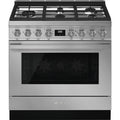  Couleur_Acier inoxydable  -- Smeg 36 inch Freestanding Gas Range with Triple Convection IMAGE 1