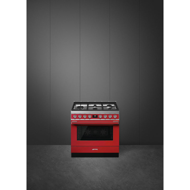 Smeg 36-inch Freestanding Gas Range with Triple Convection CPF36UGGR IMAGE 2