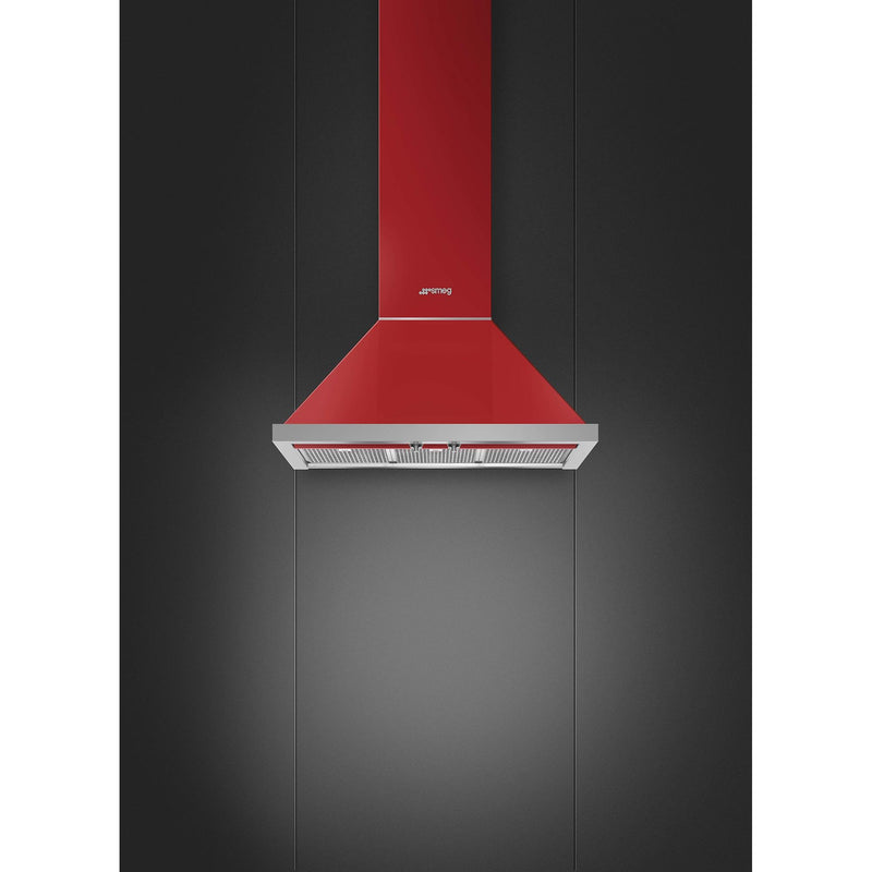 Smeg 30-inch Portofino Aesthetic Wall Mount Range Hood KPF30URD IMAGE 2