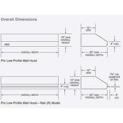 Wolf 42-inch Wall Mount Hood Shell PW422210 IMAGE 3