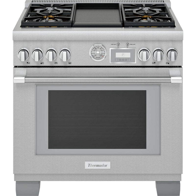 Thermador 36-inch Freestanding Dual-Fuel Range with ExtraLow® Burners PRD364WDGC IMAGE 1