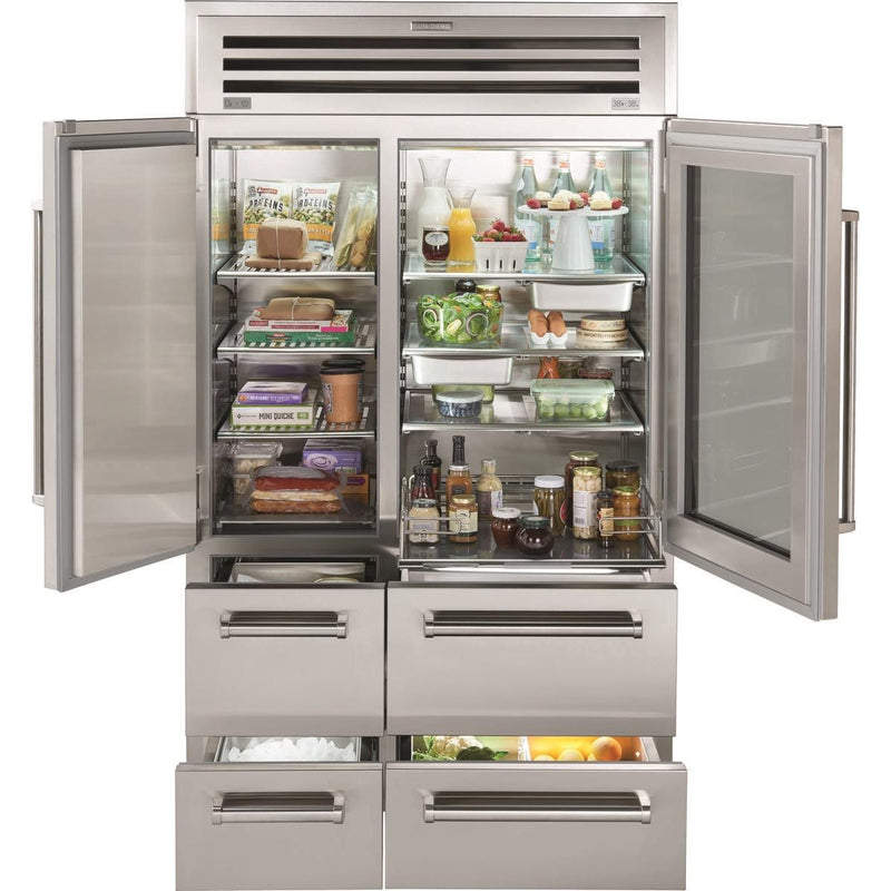 Sub-Zero 48-inch, 30.4 cu.ft. Built-in Side-by-Side Refrigerator with Glass Door PRO4850G IMAGE 3