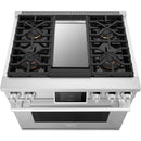  Signature Kitchen Suite 36-inch Freestanding Gas Range with Wi-Fi Connectivity SKSGR360GS IMAGE 14
