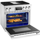  Signature Kitchen Suite 36-inch Freestanding Gas Range with Wi-Fi Connectivity SKSGR360GS IMAGE 5