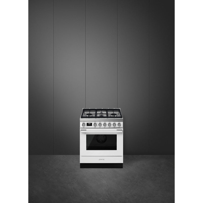 Smeg 30-inch Freestanding Gas Range with CPF30UGGWH IMAGE 2