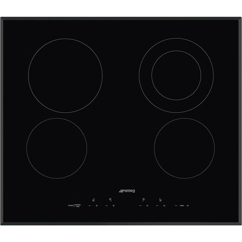 Smeg 24-inch Built-in Electric Cooktop SEU244ETB IMAGE 1