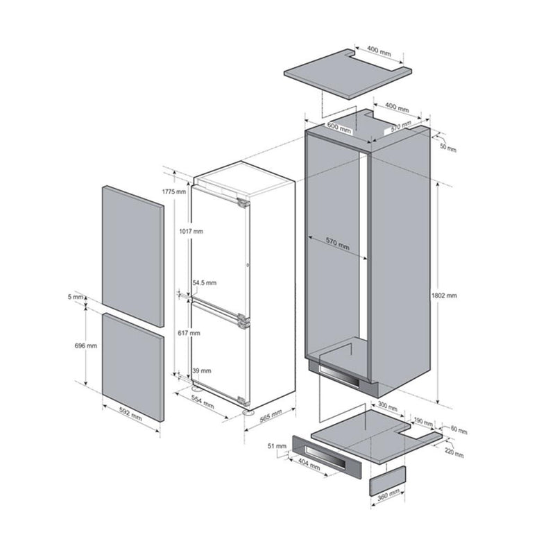 LG STUDIO 22-inch, 9 cu.ft. Counter-Depth Bottom Freezer with SmartDiagnosis® LSBNC1021P IMAGE 12