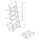 Germain Larivière Bookcases 4-Shelf 347951 IMAGE 4