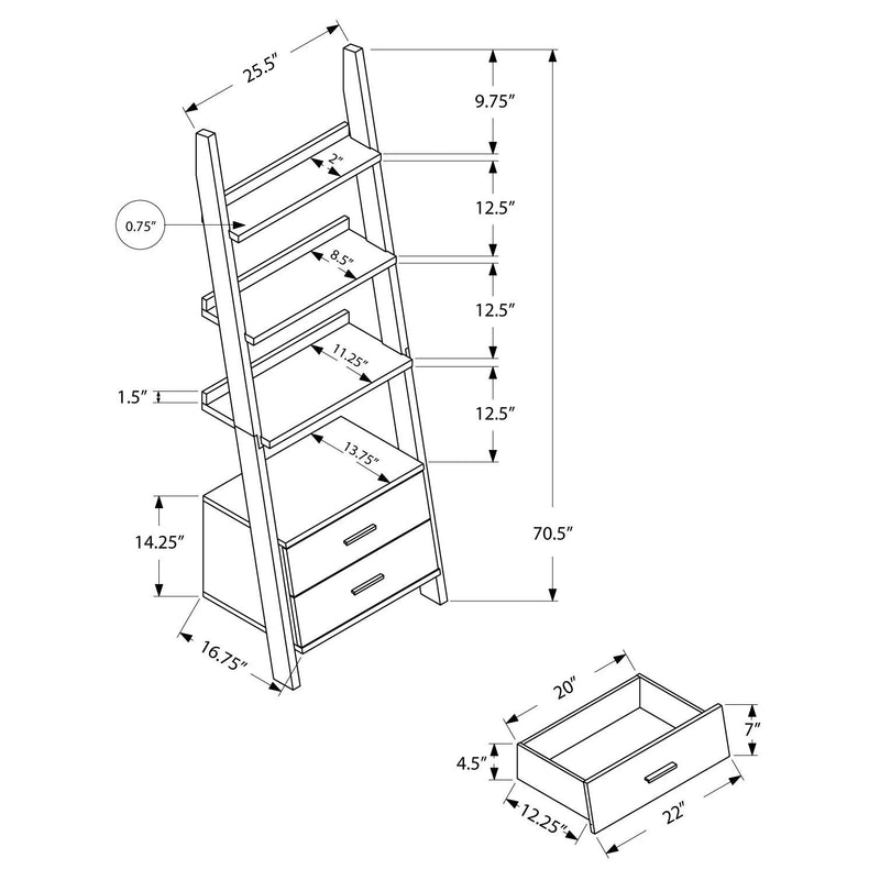 Germain Larivière Bookcases 4-Shelf 347951 IMAGE 4