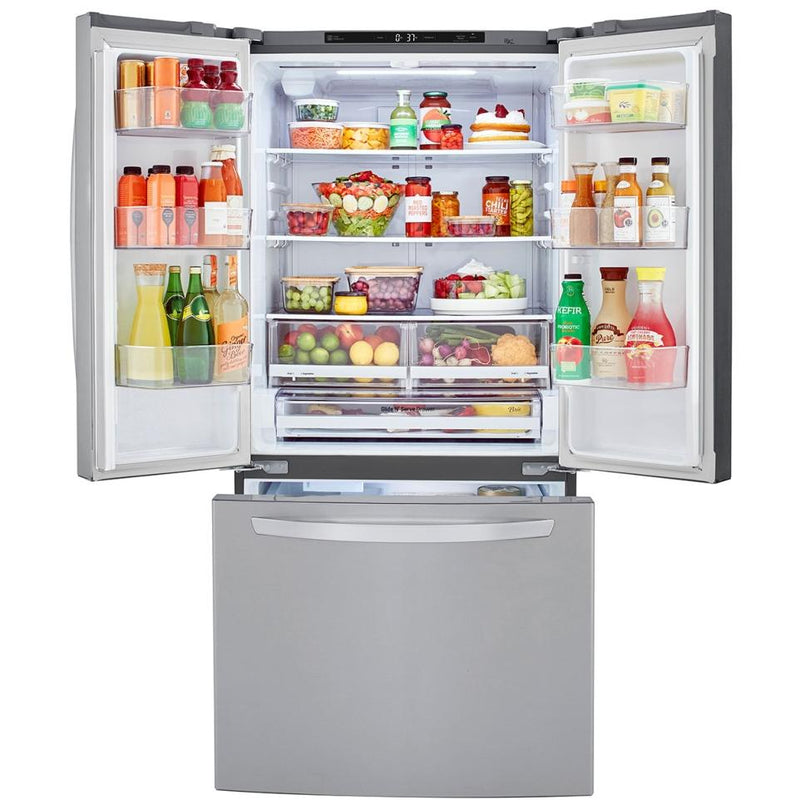 LG 33-inch, 25 cu.ft. Freestanding French Door Refrigerator with Interior Ice Maker LRFCS2503S IMAGE 2