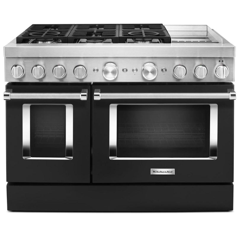 KitchenAid 48-inch Freestanding Dual Fuel Range with Even-Heat™ True Convection KFDC558JBK IMAGE 1