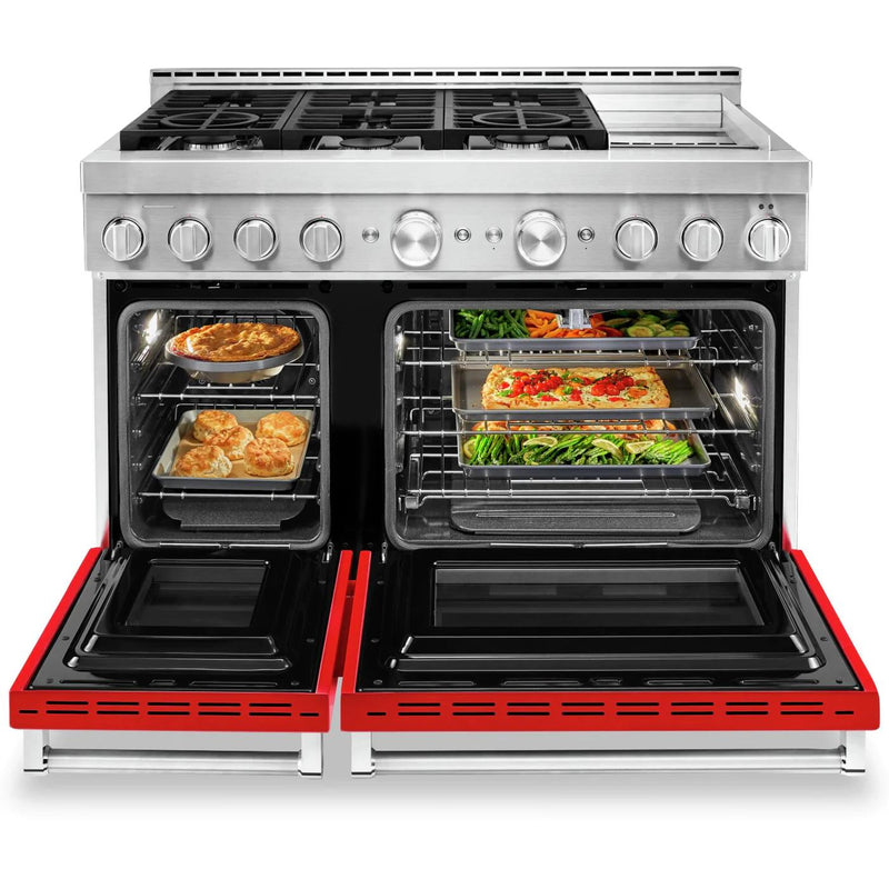 KitchenAid 48-inch Freestanding Dual Fuel Range with Even-Heat™ True Convection KFDC558JPA IMAGE 3