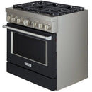  KitchenAid 36-inch Freestanding Gas Range with Even-Heat™ True Convection KFGC506JBK IMAGE 8