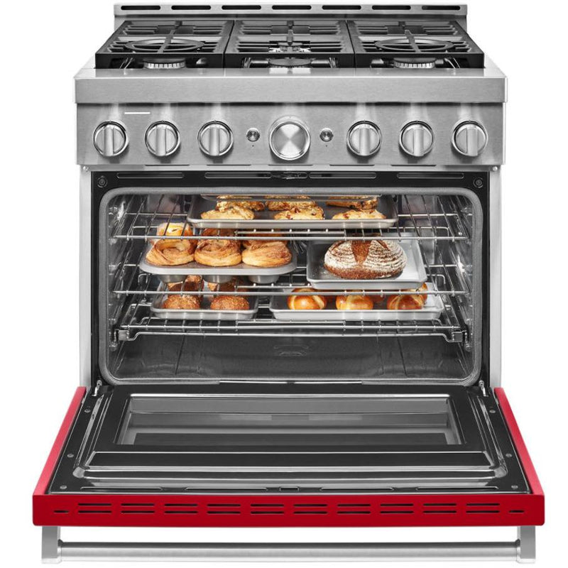 KitchenAid 36-inch Freestanding Gas Range with Even-Heat™ True Convection KFGC506JPA IMAGE 3