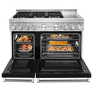  KitchenAid 48-inch Freestanding Gas Range with Even-Heat™ True Convection KFGC558JBK IMAGE 3