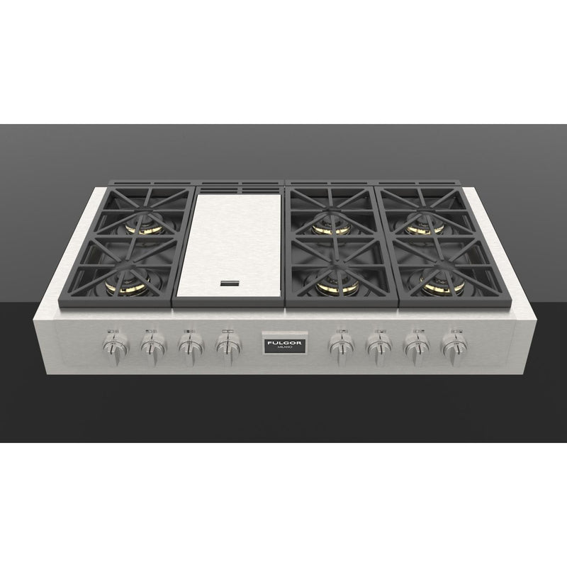 Fulgor Milano 48-inch Built-in Rangetop with Griddle F6GRT486GS1 IMAGE 2