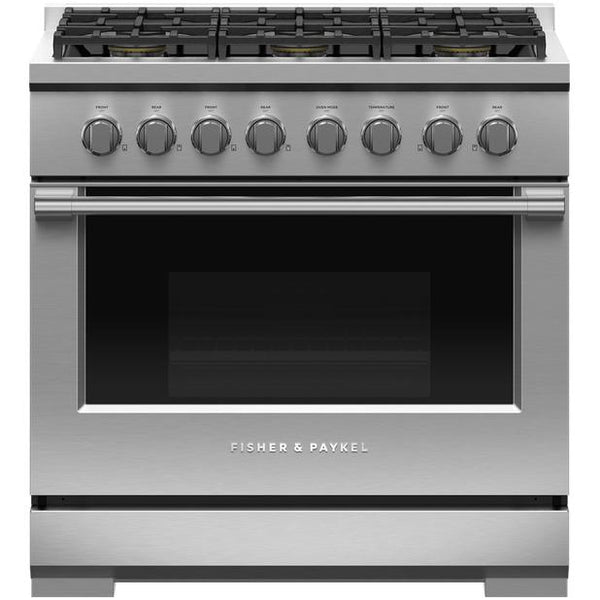 Fisher & Paykel 36-inch Freestanding Gas Range with Dual Flow Burners™ RGV3-366-L IMAGE 1