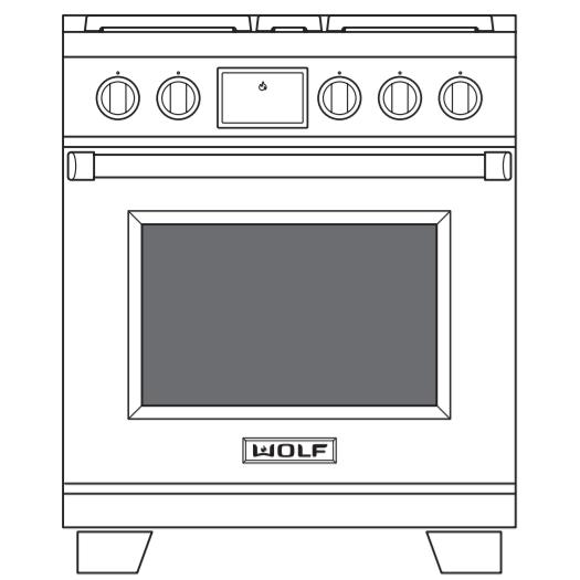 Wolf 30-inch Dual Fuel Range DF30450/S/P/LP IMAGE 2