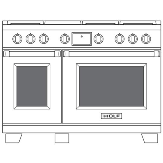 Wolf 48-inch Dual Fuel Range DF48850/S/P IMAGE 2