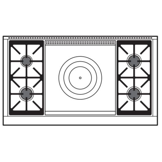 Wolf 48-inch Dual Fuel Range with French Top DF48450F/S/P IMAGE 3