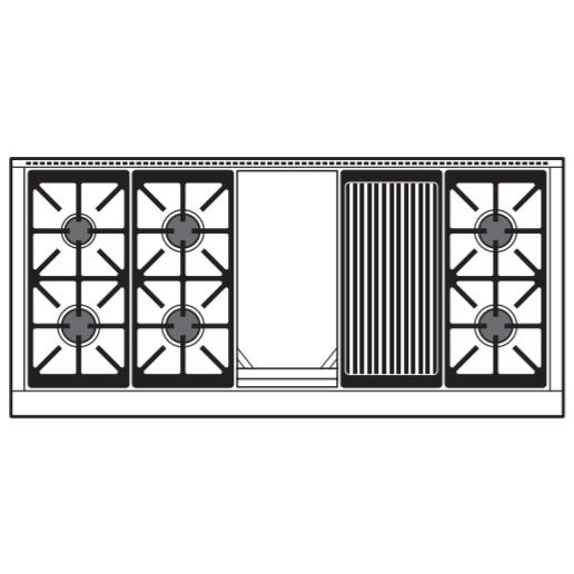 Wolf 60-inch Dual Fuel Range with Griddle and Charbroiler DF60650CG/S/P IMAGE 3