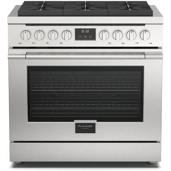 Fulgor Milano 36-inch Freestanding Gas Range with True European Convection Technology F4PGR366S2 IMAGE 1