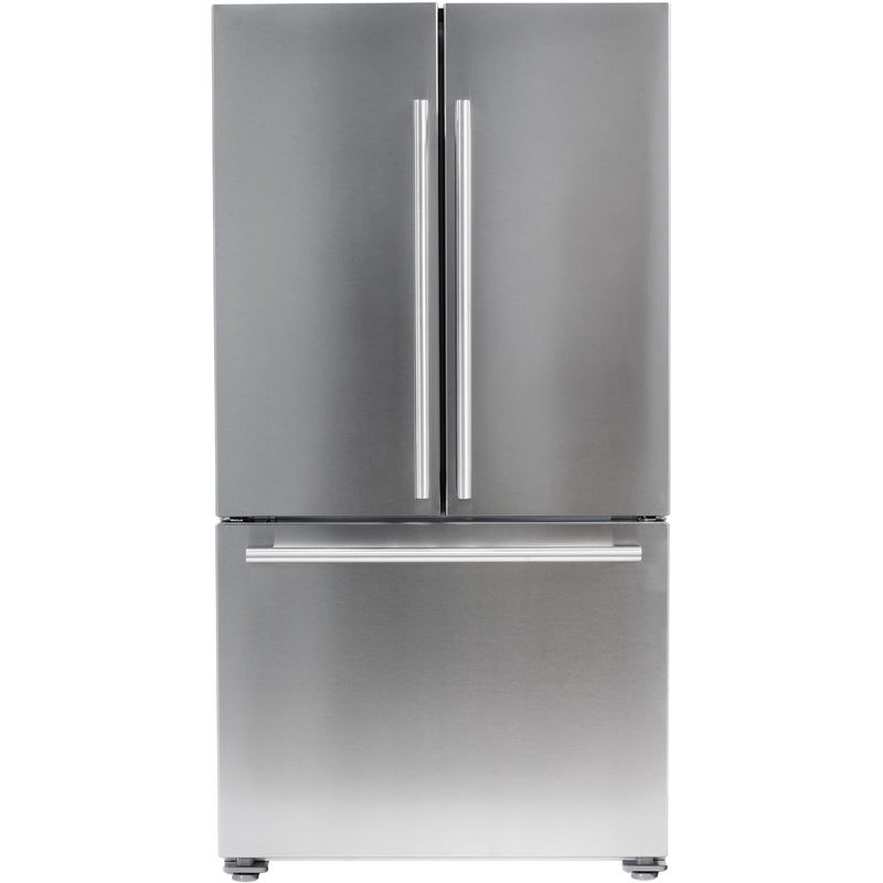 Blomberg 36-inch, 19.86 cu.ft. Counter-Depth French 3-Door Refrigerator with Water Dispenser BRFD2230XSS IMAGE 1