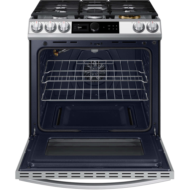 Samsung 30-inch Slide-in Gas Range with Air Fry Technology NX60BB871112/AA IMAGE 2