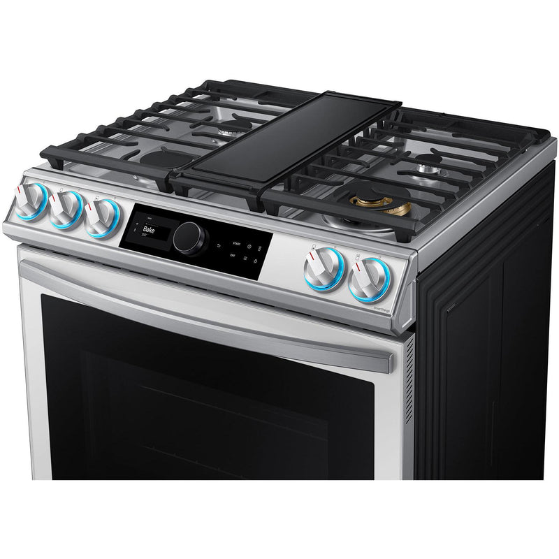 Samsung 30-inch Slide-in Gas Range with Air Fry Technology NX60BB871112/AA IMAGE 3