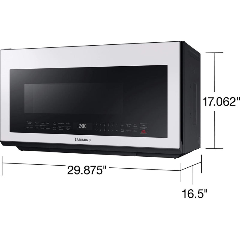 Samsung 30-inch, 2.1  cu.ft. Over-the-Range Microwave Oven with Sensor Cook ME21B706B12/AC IMAGE 12