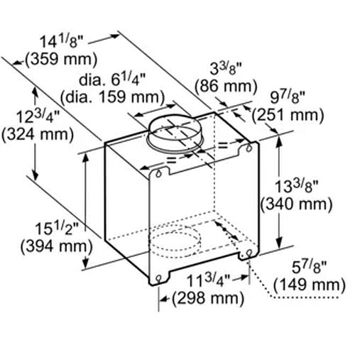 Thermador 600 CFM In-Line Hood Blower VTI1FZ IMAGE 2