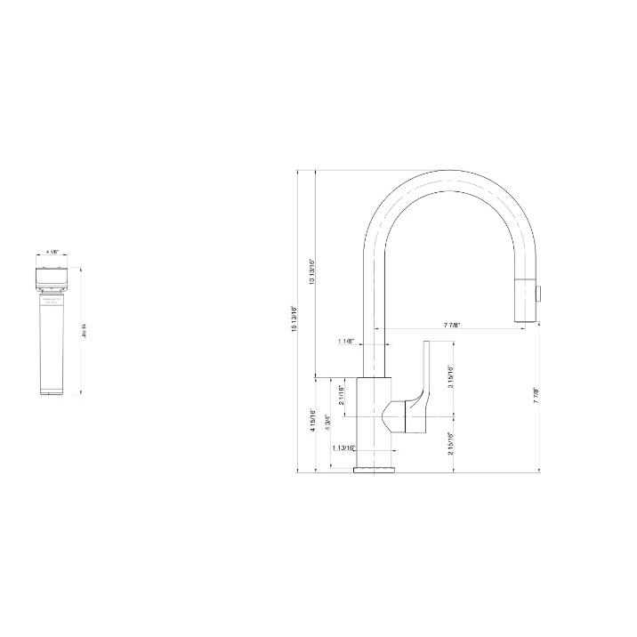 The Galley Ideal Bar Tap High Flow with Filtration IWTF-D-MSS-HF IMAGE 4