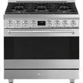  Couleur_Acier inoxydable -- Smeg 36 inch Freestanding Gas Range with Convection Technology IMAGE 1