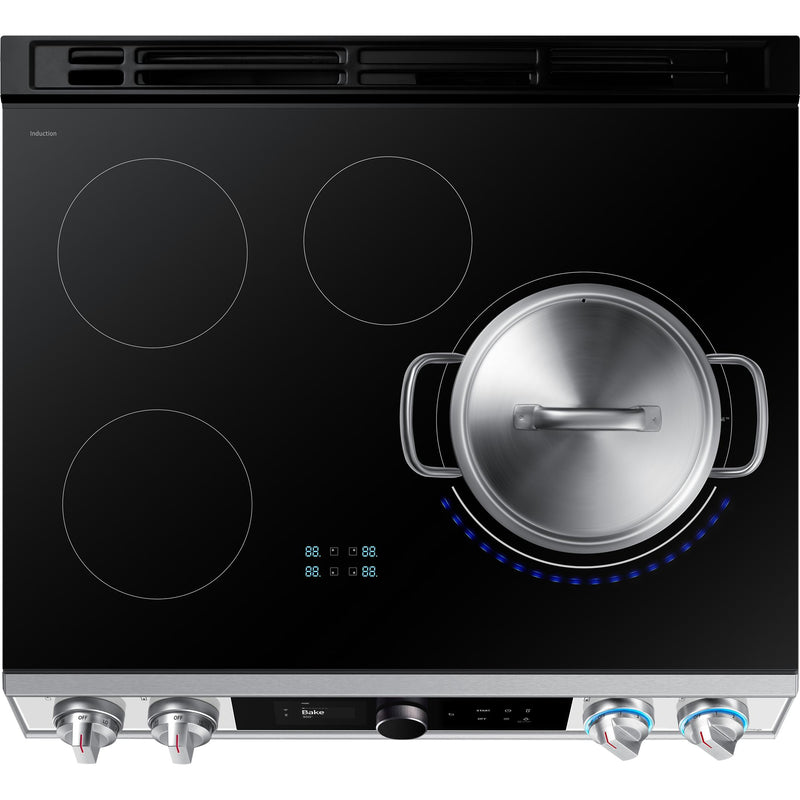 Samsung 30-inch Slide-in Electric Induction Range with WI-FI Connect NE63BB891112/AC IMAGE 9