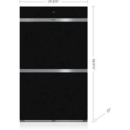 Wolf 30-inch, 10.2 cu. ft. Built-in Double Wall Oven with Dual VertiFlow™ Convection System DO3050CM/B IMAGE 6