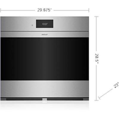 Wolf 30-inch, 5.1 cu. ft. Built-in Single Wall Oven with Dual VertiFlow™ Convection System SO3050CM/S IMAGE 10