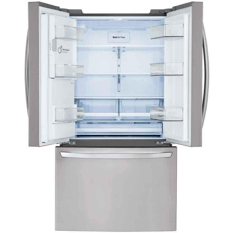 LG 36-inch 27.7 cu. ft. 3-Door French Door Refrigerator with Smart Diagnosis LRFS28XBS IMAGE 3