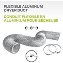  Comerco Flexible Aluminum Dryer Duct - 4’’ x 8’ / 10.2 cm x 2.4 m 3299.10501 IMAGE 2