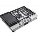 LG 30-inch Built-in Gas Cooktop with ThinQ® Technology CBGJ3027S IMAGE 7