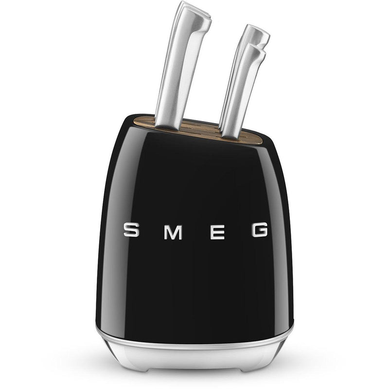 Smeg Retro-Style Knife Block with Knives KBSF01BL IMAGE 1